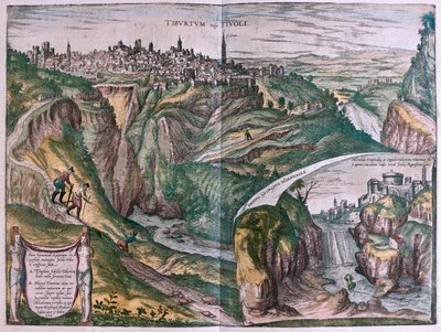 Tivoli, Italie - dans "Civitates Orbis Terrarum" de Georg Braun, Cologne 1617 - Georg Braun