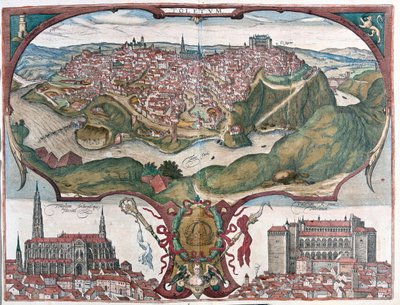 Tolède, Espagne - dans "Civitates Orbis Terrarum" de Georg Braun, Cologne 1617 - Georg Braun