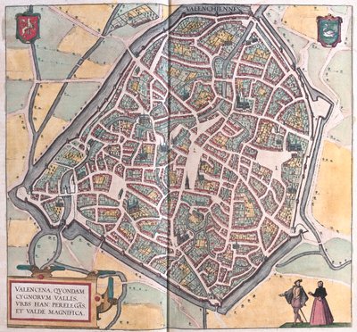 Valencena, Bruxelles - dans "Civitates Orbis Terrarum" de Georg Braun, Cologne 1617 - Georg Braun