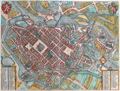 Wroclaw, Pologne - dans "Civitates Orbis Terrarum" de Georg Braun, Cologne 1617 - Georg Braun