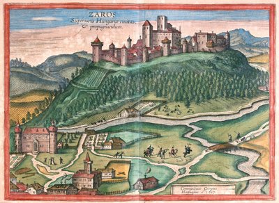 Zaros, Crète - dans "Civitates Orbis Terrarum" de Georg Braun, Cologne 1617 - Georg Braun