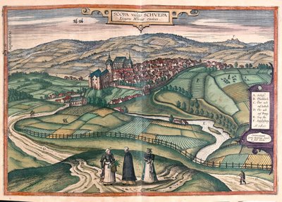 Zschopau, Allemagne - dans "Civitates Orbis Terrarum" de Georg Braun, Cologne 1617 - Georg Braun