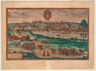 Grodno De : Civitates orbis terrarium, 1577 - Georg Braun und Franz Hogenberg