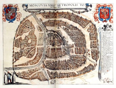 Carte de Moscou - Georg Braun und Franz Hogenberg