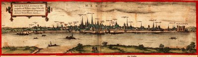 Vue de Mayence, 1572 - Georg Braun und Franz Hogenberg