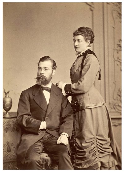 Portrait de Hermann von Ihering avec sa première femme, Anna Maria Clara Belzer Wolf - Georg Brokesch