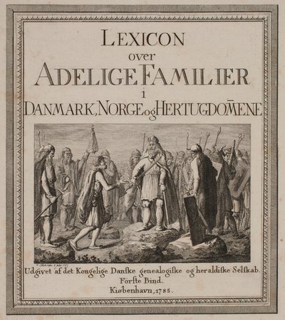 Page de titre pour "Lexicon over adelige Familier i Danmark, Norge og Hertugdømmerne" - Georg Christian Schule