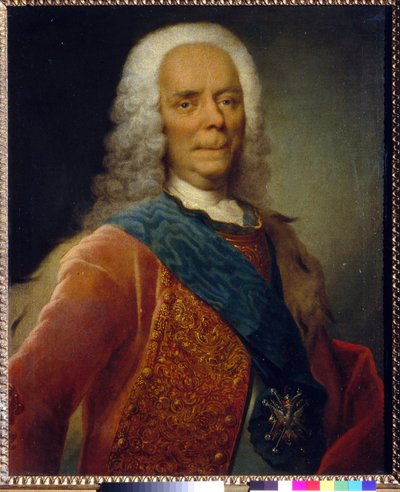 Portrait du prince Vasili Vladimirovich Dolgorukov (1667-1746) (détail) - Georg Christoph Grooth
