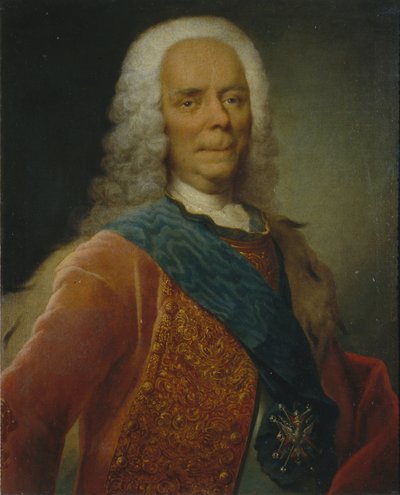 Portrait du prince Vasili Vladimirovich Dolgorukov 1667-1746, avant 1746 - Georg Christoph Grooth