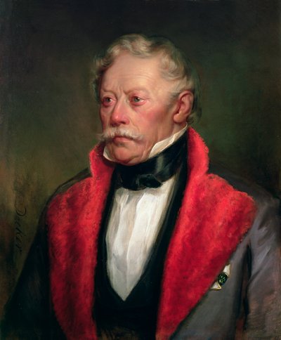 Johann Joseph Wenzel, comte Radetzky (1766-1858) gouverneur des territoires lombardo-vénitiens au milieu des années 1800 - Georg Decker