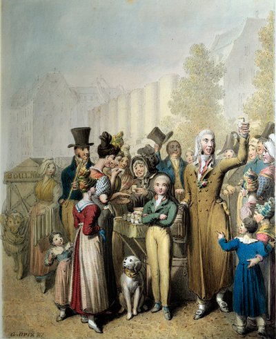 Boulevard de la Madeleine, le charlatan Lithographie de George Emanuel Opitz (1775-1841) 1831 Paris. Musée Carnavalet - Georg Emanuel Opitz