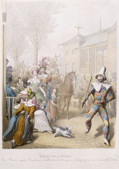 Mardi-Gras, Boulevard des Italiens, 1831 - Georg Emanuel Opitz