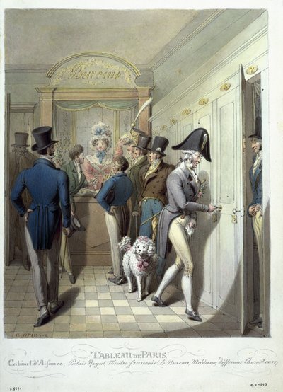 Le Bureau du Théâtre Français, extrait de Tableau de Paris - Georg Emanuel Opitz