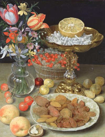 Nature morte avec fleurs et dessert - Georg Flegel