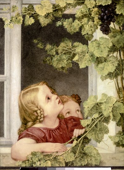 Enfant à la fenêtre. vers 1843. (huile sur toile) - Georg Friedrich Kersting