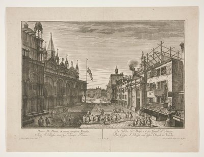 La rue Saint Bassi et son temple à Venise - Georg Gottfried Winckler