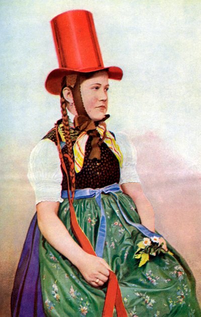 Une jeune fille de la forêt dans sa robe du dimanche, 1922 - Georg Haeckel