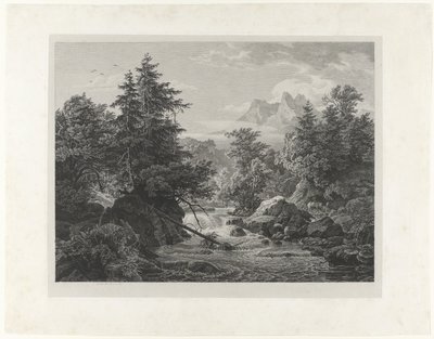 Vue de rivière dans le nord du Tyrol - Georg Heinrich Busse