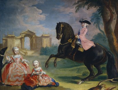 Portrait des enfants du comte Ivan Illarionovich Vorontsov : Artemi, Anna et Eudokia Avdotya, 1754 - Georg Kaspar von Prenner