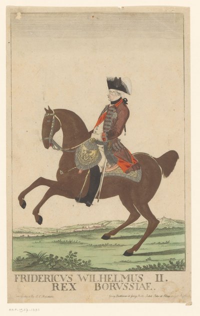 Portrait équestre de Frédéric-Guillaume II, roi de Prusse - Georg Mathäus Probst