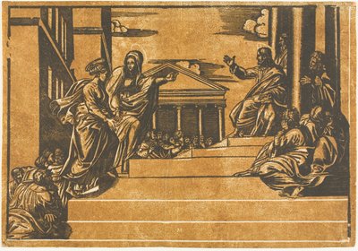 Martha et Magdalen montant les marches du temple - Georg Matheus