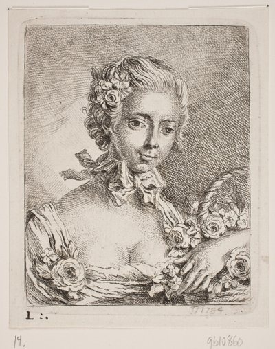 Une fille aux fleurs - Georg Mathias Fuchs