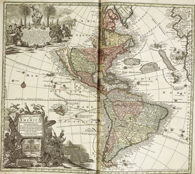 Carte des Amériques, 1744 - Georg Matthäus Seutter