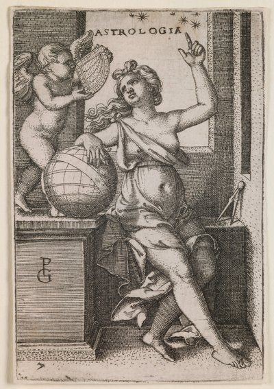 Astrologie, de la série "Les arts libéraux", vers 1541 (gravure) - Georg Pencz