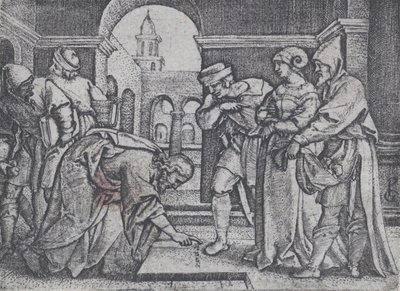 Le Christ et la femme adultère - Georg Pencz