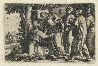 Le Christ guérit un lépreux (Vie du Christ, série) - Georg Pencz