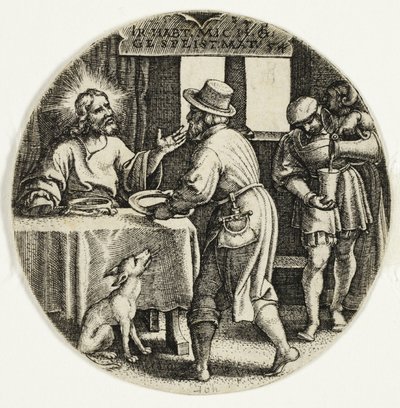 Nourrir les affamés, des Sept Actes de Miséricorde - Georg Pencz