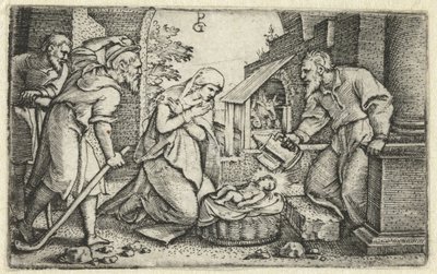Naissance du Christ et adoration des bergers - Georg Pencz
