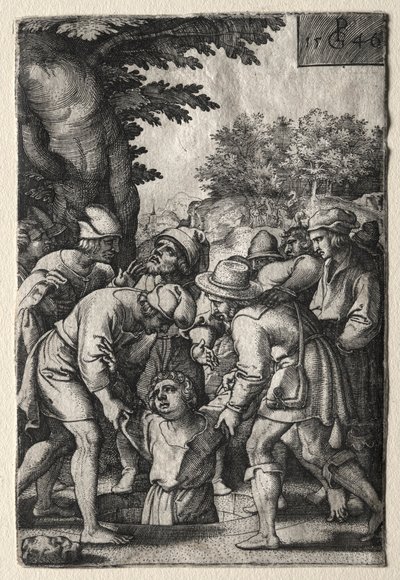 Joseph descendu dans un puits - Georg Pencz