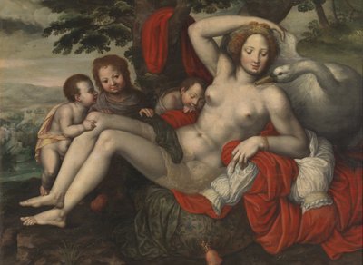 Léda et le cygne, milieu du 16e siècle - Georg Pencz