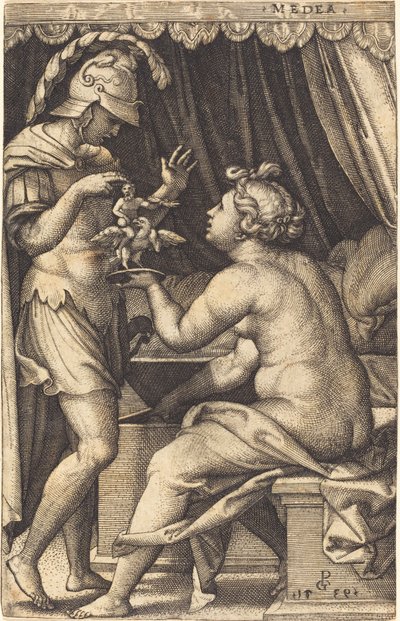 Médée rendant les Pénates à Jason - Georg Pencz