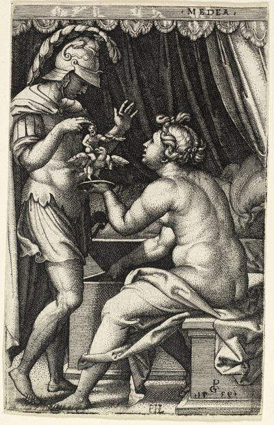 Médée et Jason, des héroïnes grecques - Georg Pencz