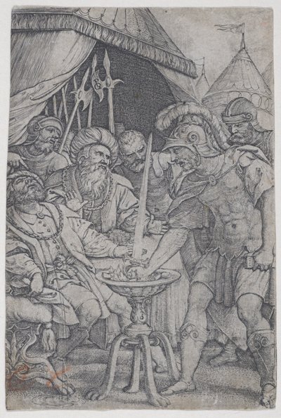 Mucius Scaevola et Porsenna, des Héros Romains - Georg Pencz