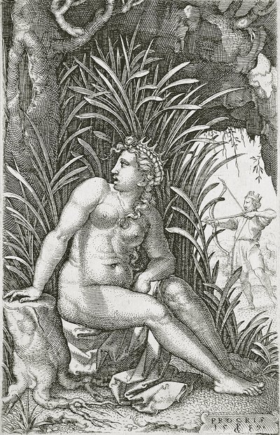 Procris tuée par Céphale - Georg Pencz