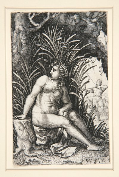 Procris et Céphale, de la série Les Héroïnes grecques - Georg Pencz