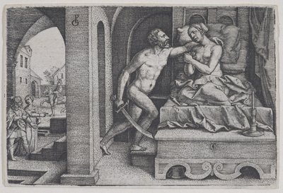 Tarquinius viole Lucrèce, des Scènes de l