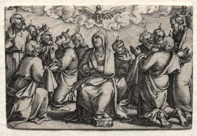 La vie de Jésus-Christ : La descente du Saint-Esprit - Georg Pencz