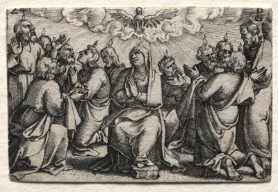 La Vie de Jésus-Christ : La Descente du Saint-Esprit, vers 1534-35 - Georg Pencz