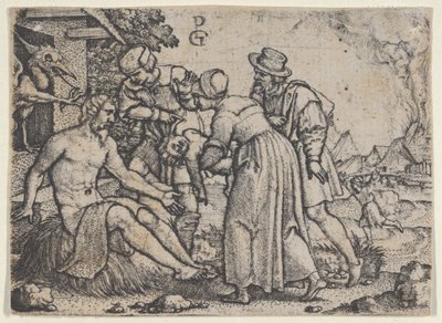 La persécution de Job - Georg Pencz