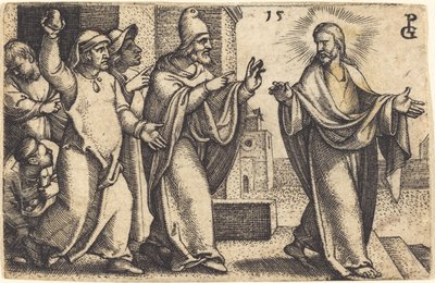 Les pharisiens veulent lapider le Christ - Georg Pencz