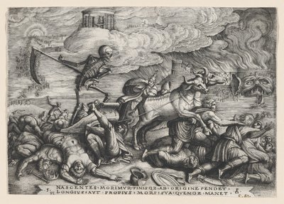 Le Triomphe de la Mort sur le Temps, du Triomphe de Pétrarque - Georg Pencz