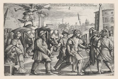 Le Triomphe de la Renommée sur la Chasteté, du Triomphe de Pétrarque - Georg Pencz