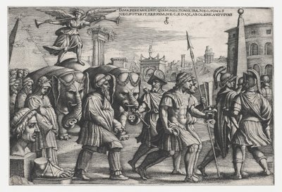 Le Triomphe de la renommée sur la chasteté, des Triomphes de Pétrarque - Georg Pencz