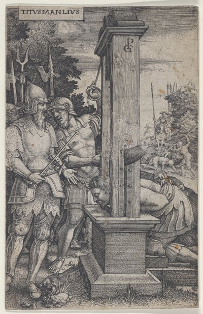 Titus Manlius, des Héros romains, 1535 - Georg Pencz
