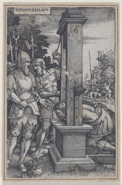 Titus Manlius, des Héros romains - Georg Pencz