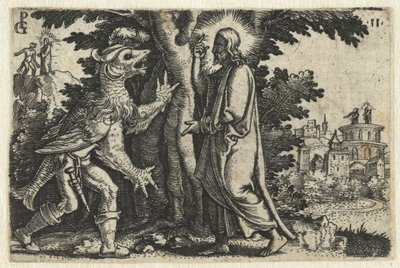Tentations du Christ par le diable (Vie du Christ) - Georg Pencz